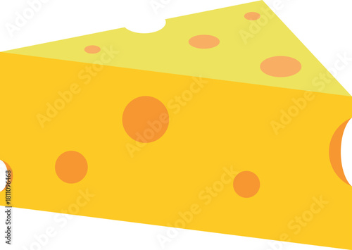 Cheese slice illustration shows tasty block