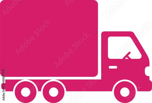 Delivery truck icon vector illustration moving service and cargo truck eps silhouette