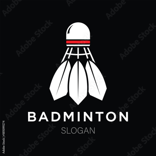 Badminton shuttlecock sport equipment vector logo graphic icon