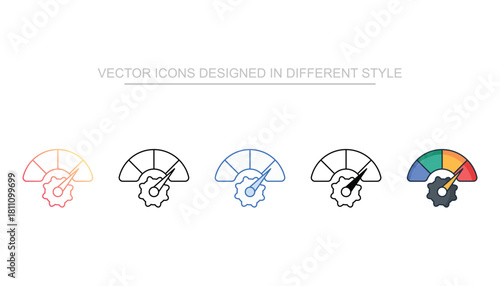 Risk Management line icon set vector stock with white background