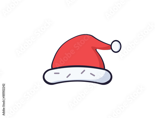 Santa hat icon, on a white background, isolate, illustration,