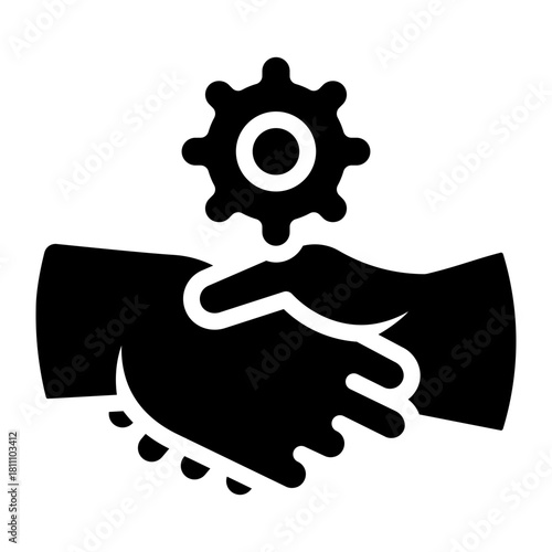 business partnership glyph icon