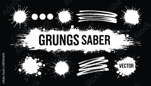 Mega bundle of different ink brush strokes:rectangle,square and round freehand drawings.Ink splatters,grungy painted lines,artistic design elements