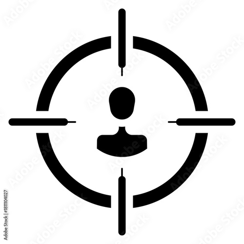 target customer glyph icon