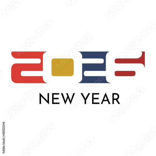 2026 New Years Greeting Symbol Logo Isolated On A White Background