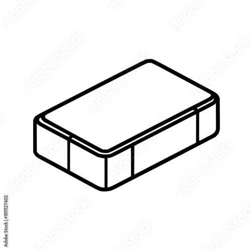 Outline paving stone brick block vector illustration for construction landscaping and architecture design element