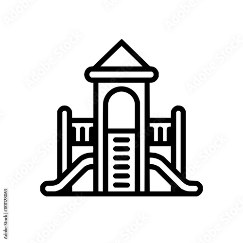 Playground slide kids play area outdoor recreation fun equipment park activity children leisure recreation