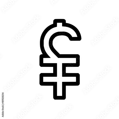 Cryptocurrency symbol icon vector graphic design currency blockchain finance digital money crypto coin token 100