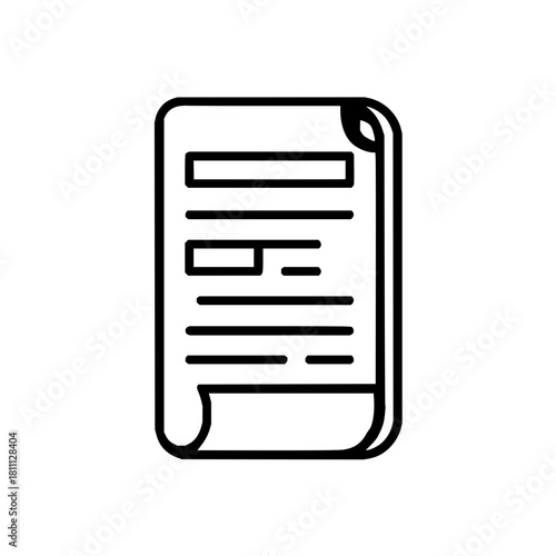 Document file paper sheet page note information data record text form contract agreement application report icon