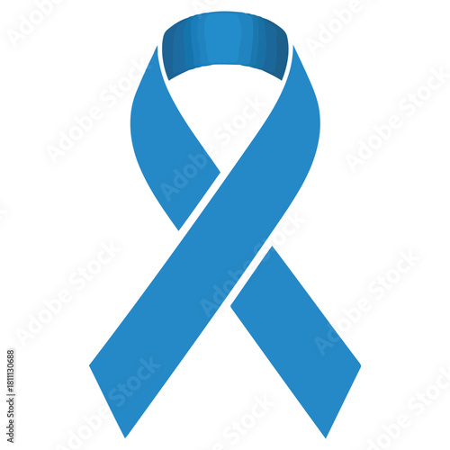 Show your support with this vibrant blue awareness ribbon, perfect for raising awareness and promoting hope for important health causes and social issues.