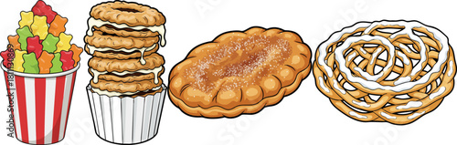 Assortment of Sweet Treats and Desserts