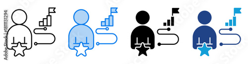 Success icon set multiple style collection