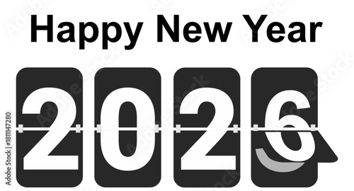 Happy new year calender 2026.