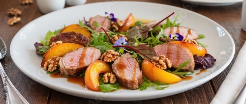 colorful gourmet plating salad.