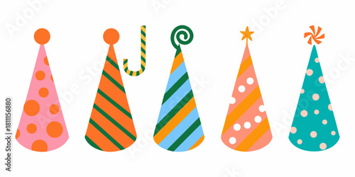 Fun and colorful party hats for celebrations and festive occasions