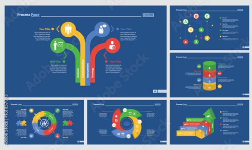 Six Statistics Slide Templates Set