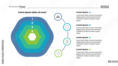 Four layer flow chart slide template