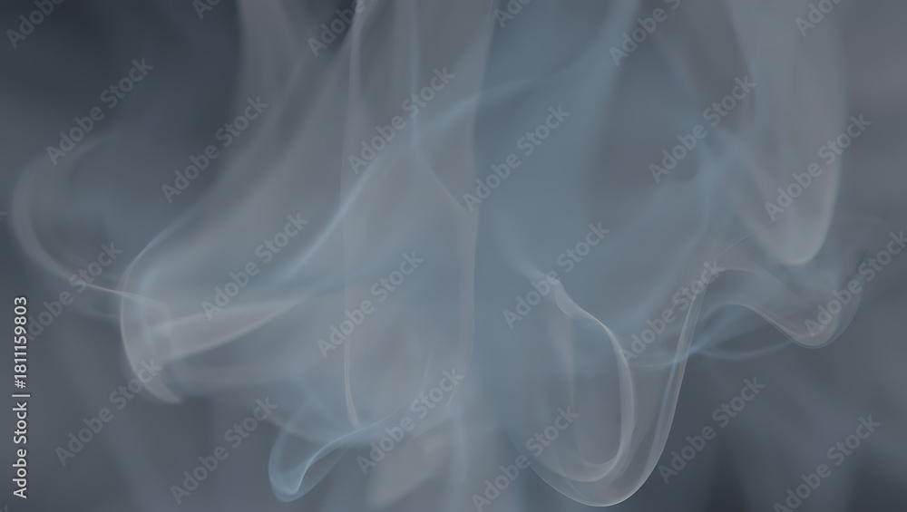 Obraz premium A soft, ethereal image of delicate grey smoke swirling on a neutral background.