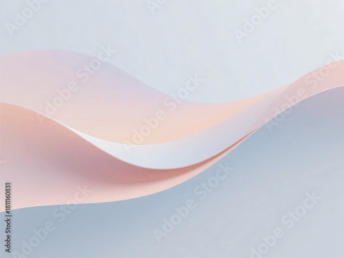 Simple Wave Illustration with Pastel Background