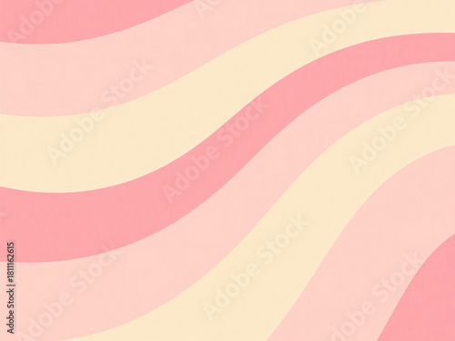 Simple Wave Illustration with Pastel Background