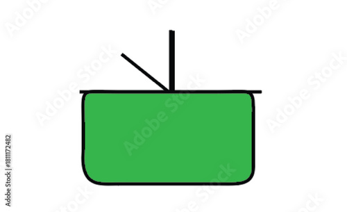 retro tv set isolated