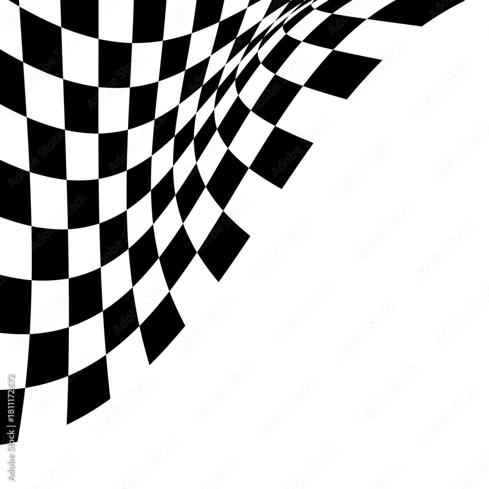 Naklejka premium Racing Flag Corner