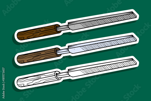 Set of Woodworking Chisels and Files