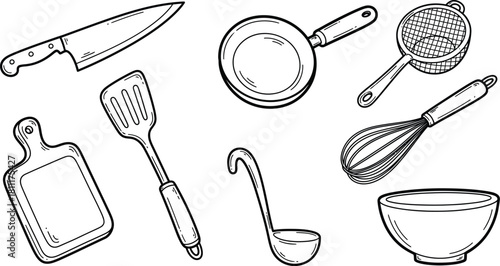 spoon fork and knife silhouette icon