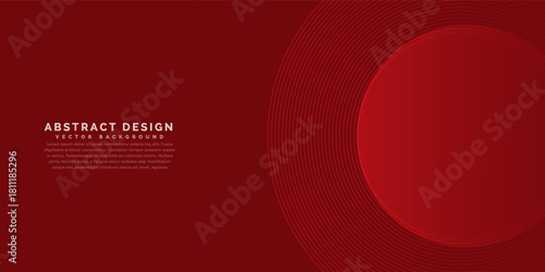 Modern red circle background with dynamic shapes composition vector abstract simple modern.vector eps10