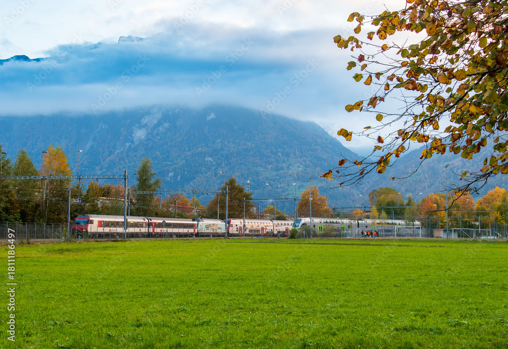 Obraz premium Beautiful autumn mountain scenery