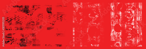 Set of grunge texture vector overlays with unique style for modern design,posters and digital layouts.Combined and mixed layered background for digital design. Vector backgrounds collection.