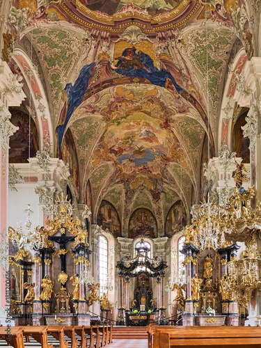 Mainz, Germany. Interior of St. Peter's Church. The church was laid in 1749 and was consecrated on May 2, 1756.