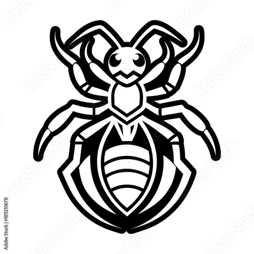 A solid style icon showing a pismire logo