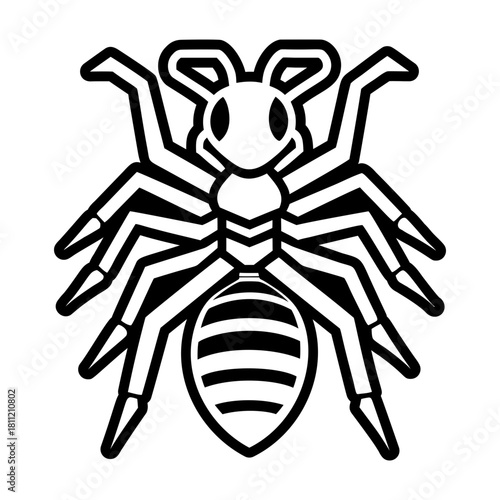 A solid style icon showing an insect symbol