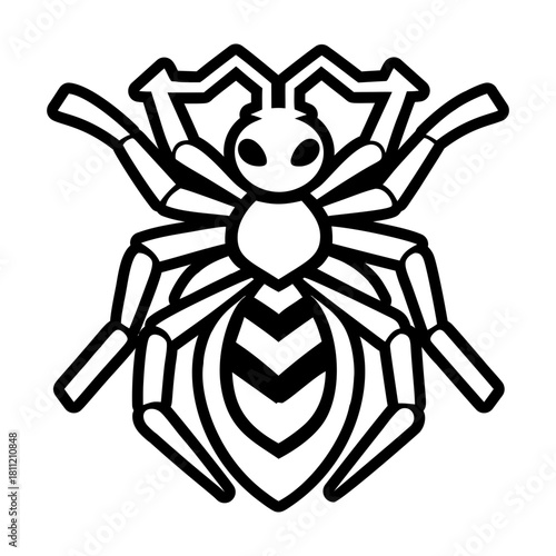 A solid style icon showing an insect logo