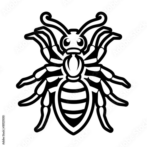 Filled style icon depicting a pismire symbol