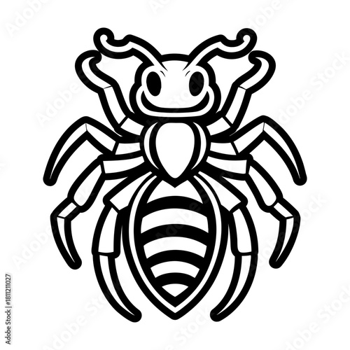 A solid style icon showing a pismire logo