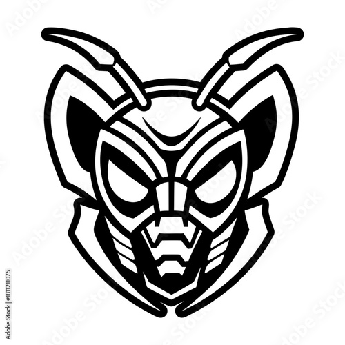 Glyph style icon representing a pismire ant