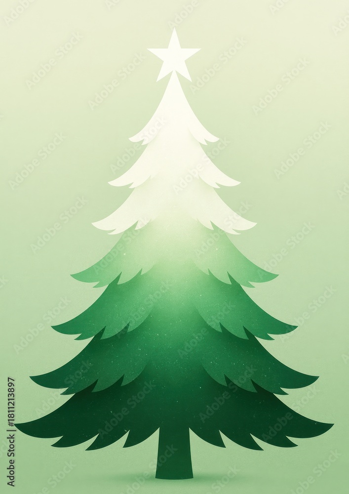 Obraz premium Minimalist festive tree design