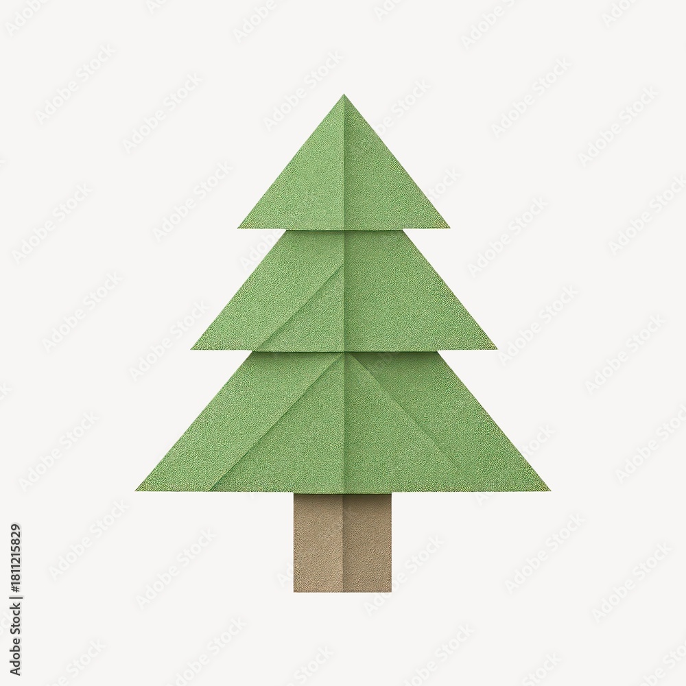 Obraz premium Minimalist origami Christmas tree