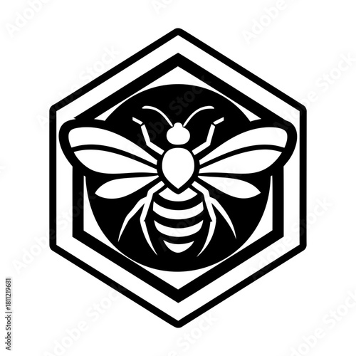 Glyph style icon representing a bee specie