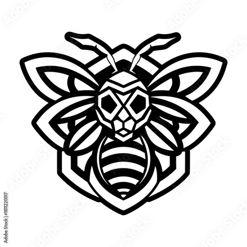 Filled style icon depicting a honeybee creature