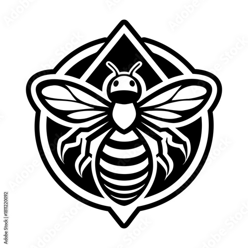 Glyph style icon representing a bee specie