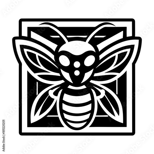 Glyph style icon representing a bee specie