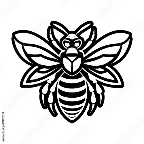 A solid style icon showing an anthophila logo