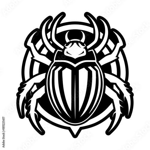 A filled style icon showing an insect logo
