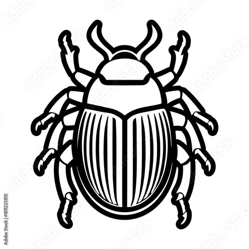 A filled style icon showing an insect logo