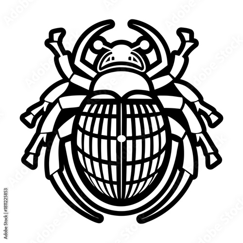 Glyph style icon showing an insect mascot