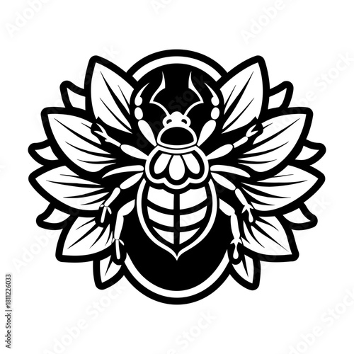 A glyph style icon showing weevil symbol