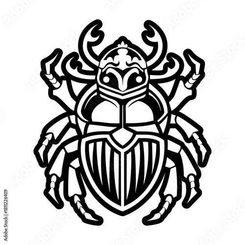 Glyph style icon showing an insect mascot